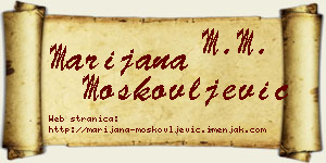 Marijana Moskovljević vizit kartica